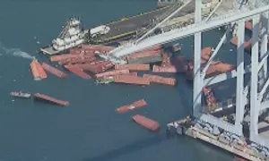 Gần 70 container 'rơi như domino' ở cảng California