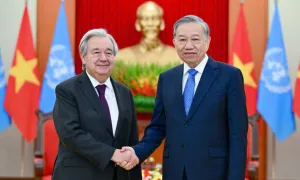 Tổng Bí thư tiếp Tổng thư ký Liên Hợp Quốc Tổng Bí thư tiếp Tổng thư ký Liên Hợp Quốc